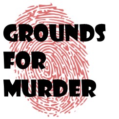 Grounds for Murder club logo with fingerprint graphic