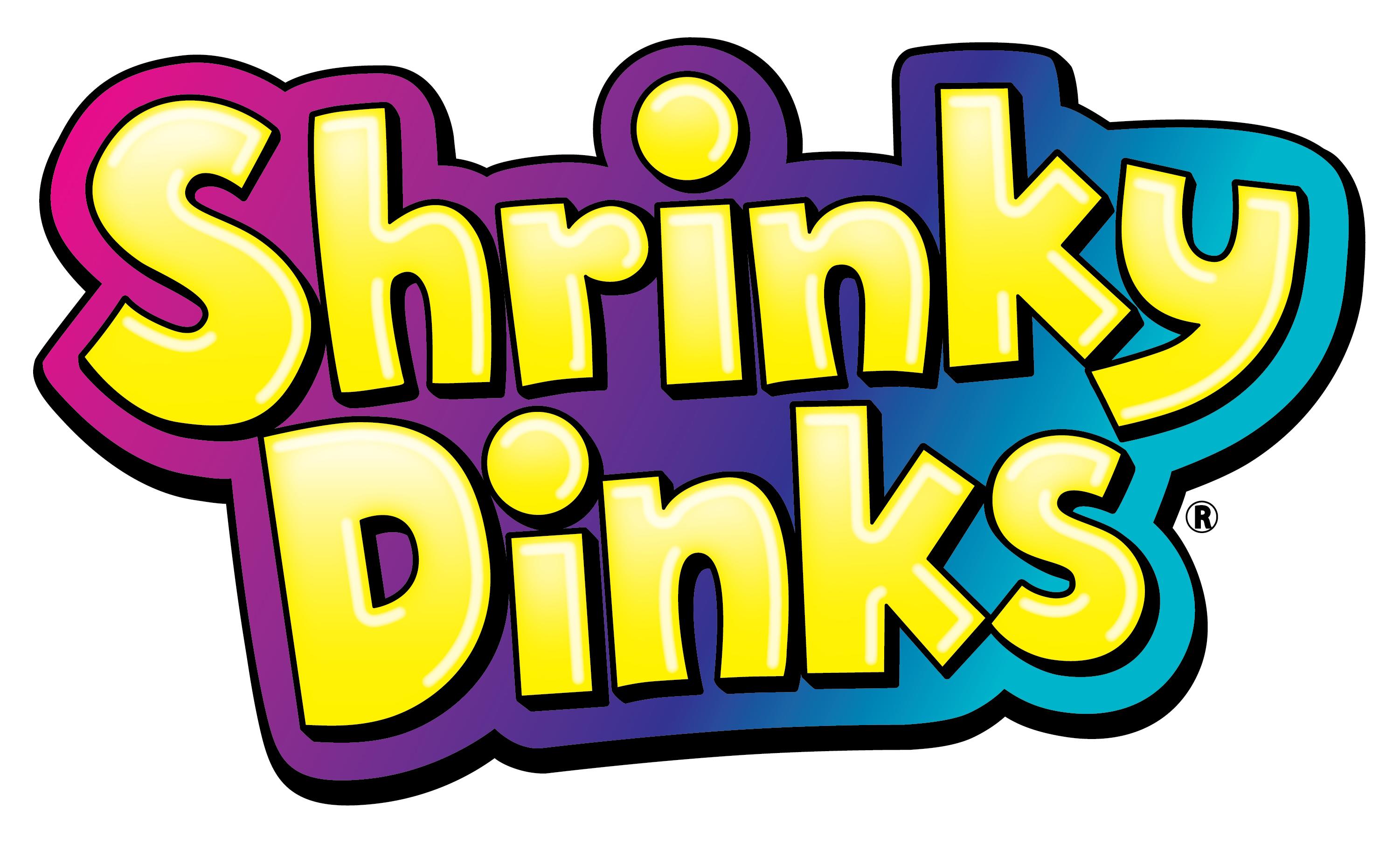 shrinky dink logo in rainbow colors