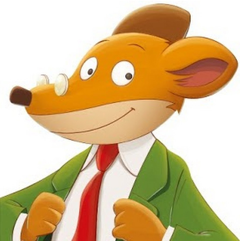 brown mouse wearing green suit jacket and red tie
