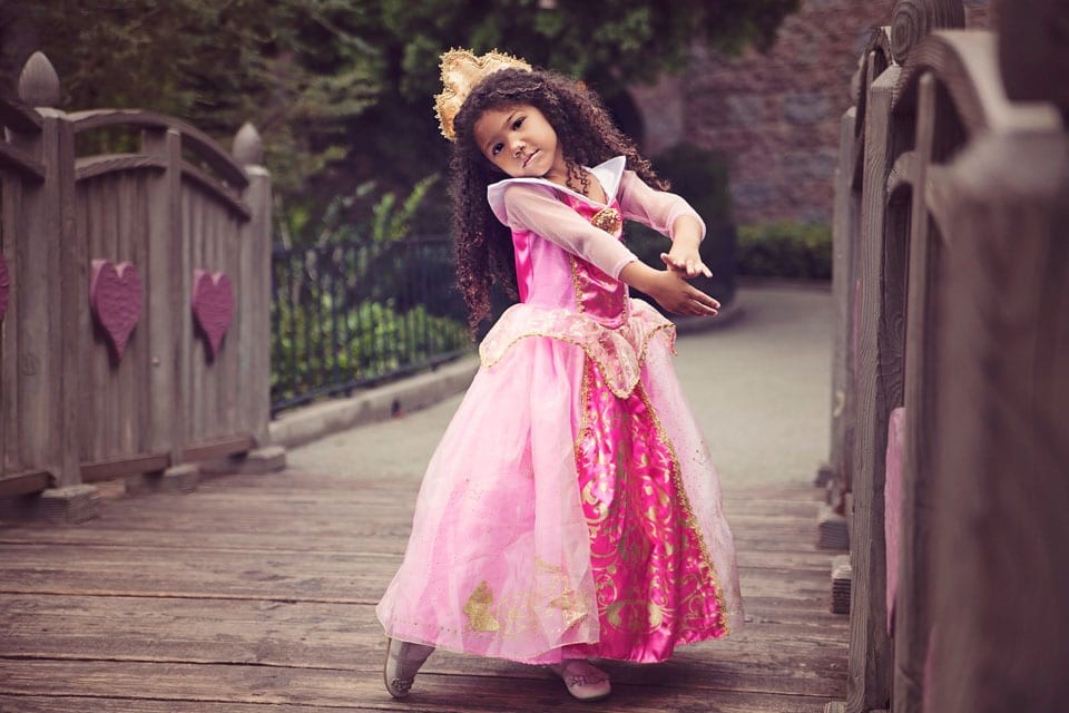 Little girl dressed as a princess