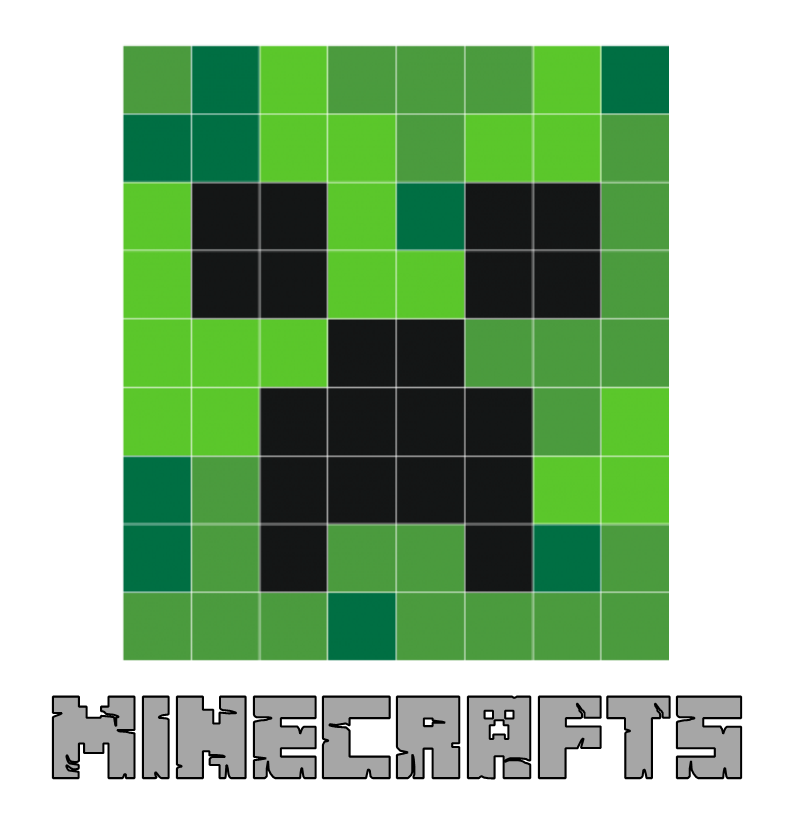 minecraft green creeper face