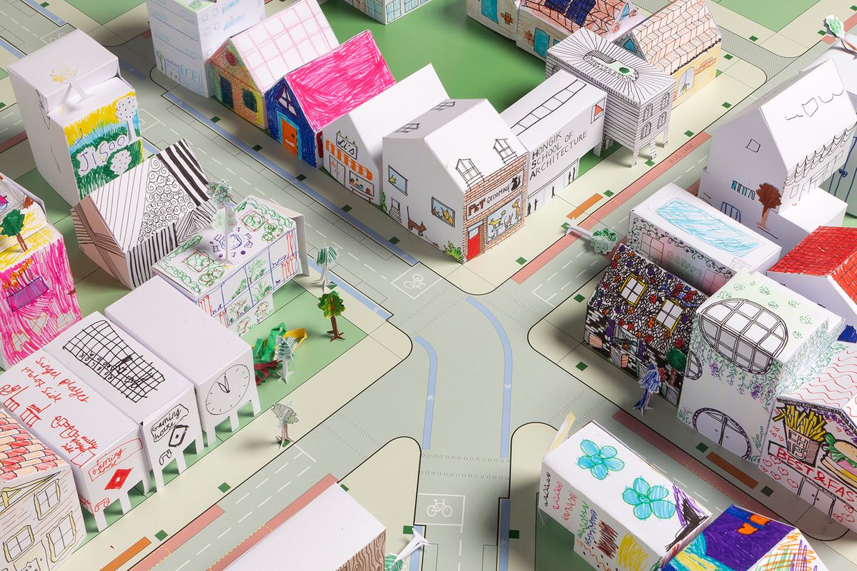 photo of a paper toy city