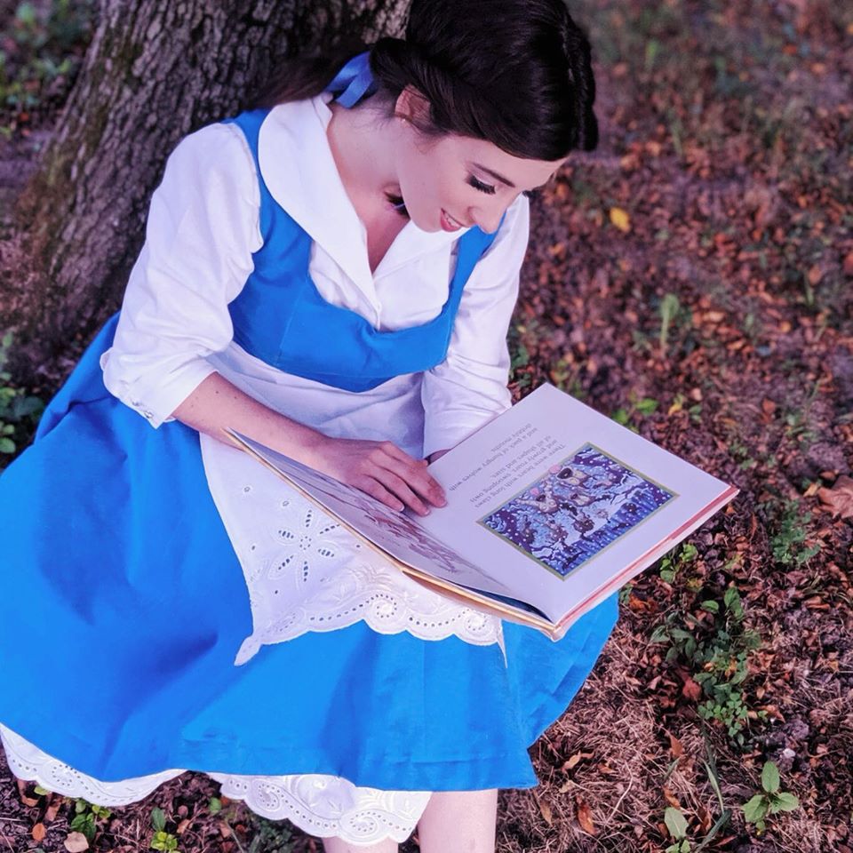 Belle with a book