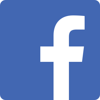 Facebook logo, a blue square with a white, lowercase f
