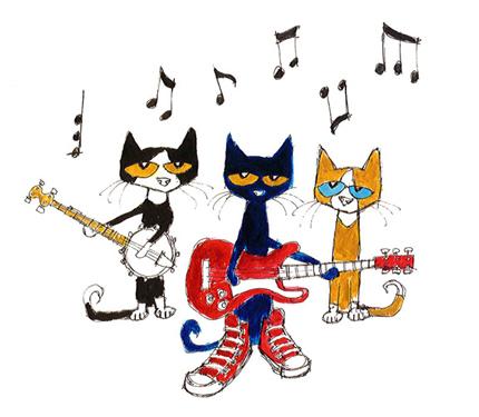 Pete the cat playing guitar