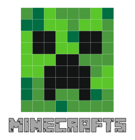 minecraft green creeper face