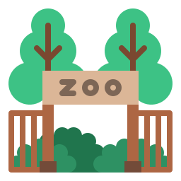 zoo entrance illustration