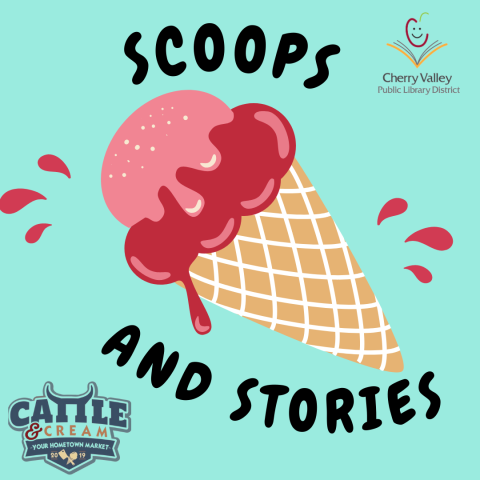 scoops and stories logo with ice cream cone