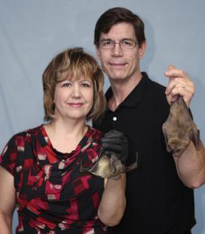 Sharon and Dan with bats