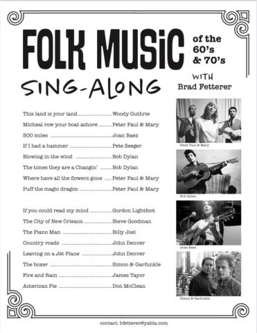 folk music sing along playlist