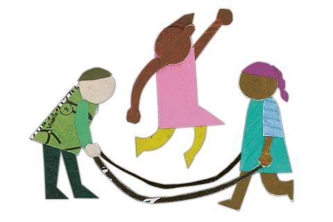 kids jumping rope