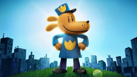 Dogman with city scape