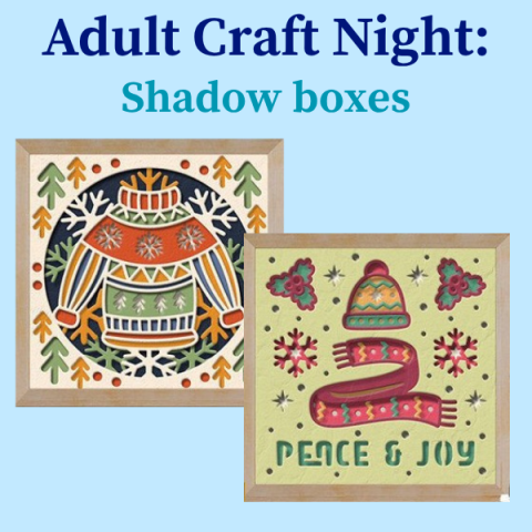 winter themed shadow box paper craft