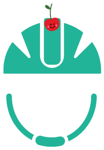 bike helmet with cherry on top