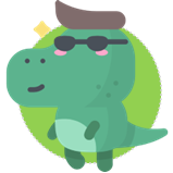 cool dino wearing sunglasses