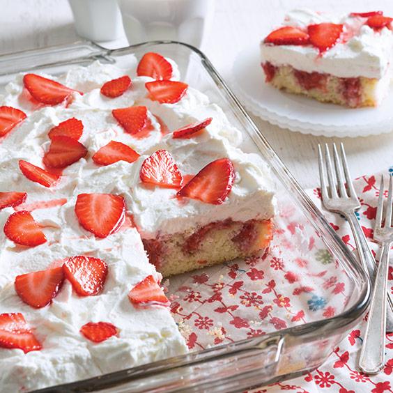 strawberry poke cake