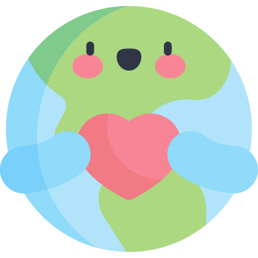 earth hugging a heart