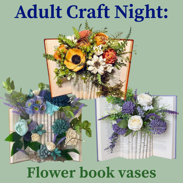 folded flower book vase